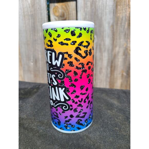 Screw It Let's Drink Skinny Can Cooler / Hard Surface Slim Can Holder - Picture 4 of 8